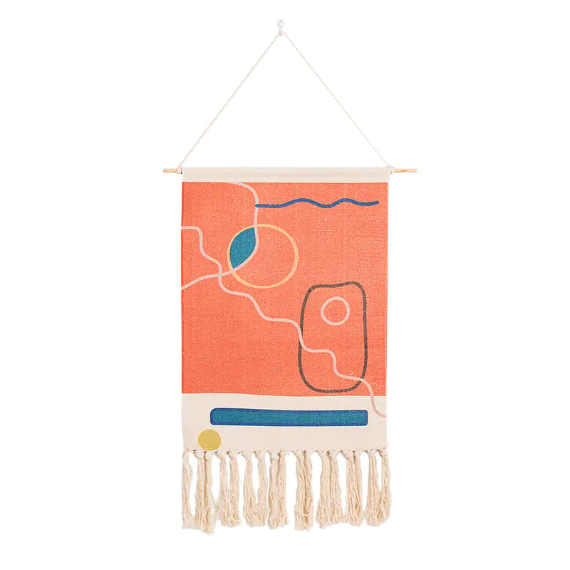 Handwoven Tassel Tapestry for Nordic Home Decor