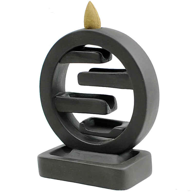 Minimalist Ceramic Backflow Incense Burner Decor