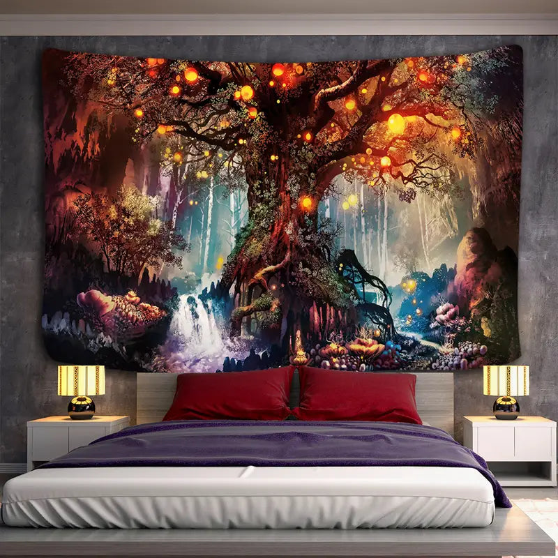 Wishing Tree Tapestry Blanket for Home Decor